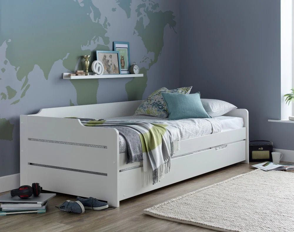 The Copella White Guest Bed With Trundle - Millie & Jones