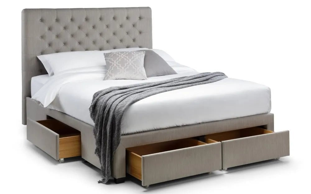 The Wilton Deep Button 4 Drawer Double Bed - Millie & Jones